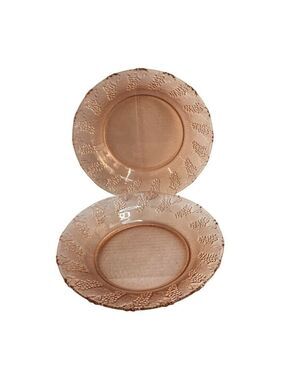 KIG Indonesia Pink Glass Serving Bowl Salad Fruit Harvest Grape